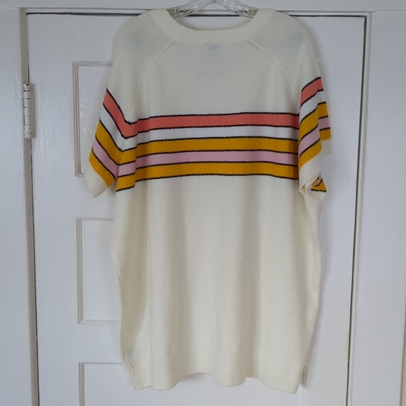 Torrid Raglan‎ Short Sleeve Sweater Striped 4X Plus Size Multicolor NWT!!! - Picture 4 of 11